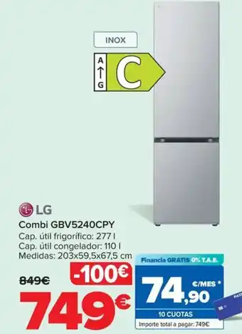 Carrefour LG Combi GBV5240CPY oferta