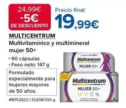 Costco MULTICENTRUM Multivitamínico y multimineral mujer 50+ oferta