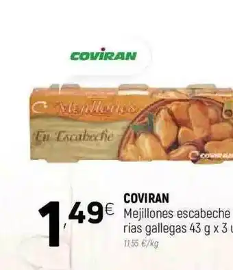 Coviran Coviran Mejillones escabech rias gellegas 43g x 3 oferta