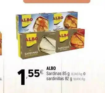 Coviran Albo Sardinas 85g O sardinillas 82g oferta