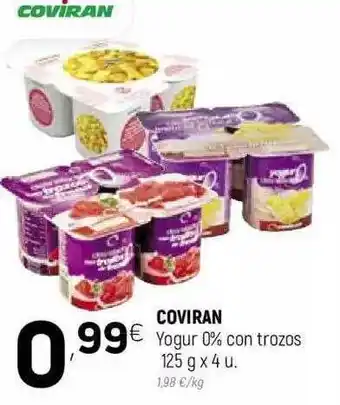 Coviran Coviran Yogur 0% con trozos oferta