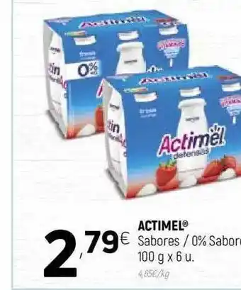 Coviran Actimel Sabores / 0% Sabon 100g x 6u oferta