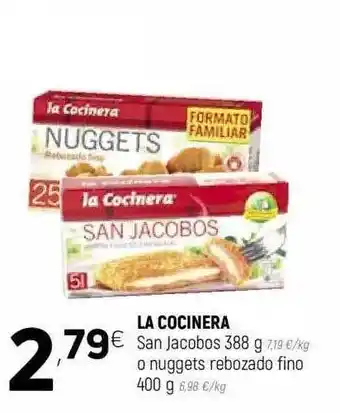 Coviran La Cocinera San Jbacobos 388g o nuggets rebozado fino 400g oferta