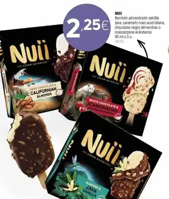 Coviran Nuii Bombón Almendrado Vanilla Java, Caramelo Nuez Australiana, Chocolate Negro Almendras O Mascarpone Arándanos oferta