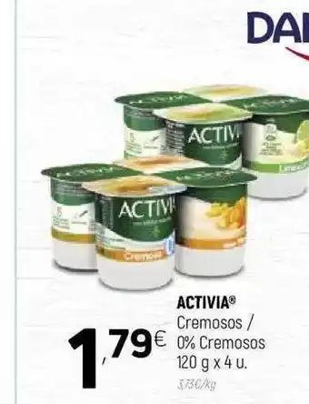 Coviran Activia Cremosos - 0% Cremosos 120g x 4u oferta
