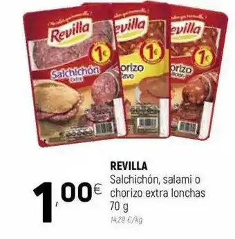 Coviran Revilla Salchichón, Salami O Chorizo Extra Lonchas 70g oferta