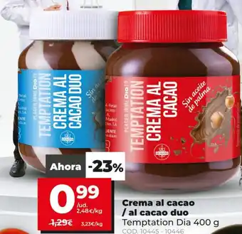 Dia Crema al cacao / al cacao duo Temptation Dia 400g oferta