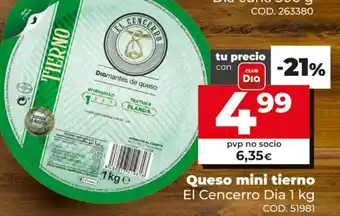 Dia Queso mini tierno El Cencerro Dia 1kg oferta