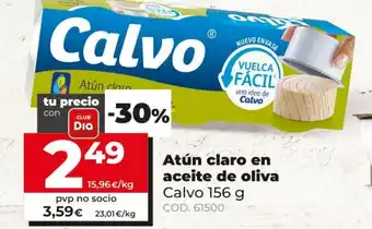Dia Calvo Atún claro en aceite de oliva 156g oferta