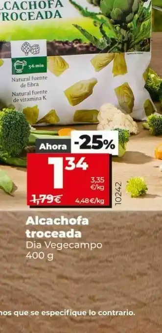 Maxi Dia Alcachofas troceadas dia 400 g oferta