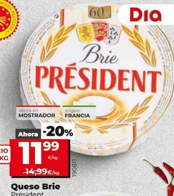 Maxi Dia Queso brie président oferta