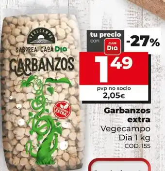 Dia Garbanzos extra Vegecampo 1kg oferta