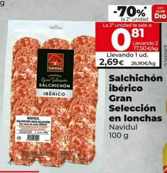 Dia Salchichón ibérico gran selección en lonchas navidul 100 g oferta