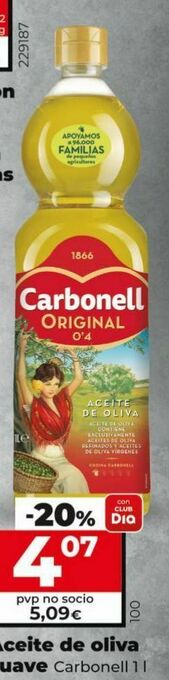Dia Aceite de oliva suave carbonell 1l oferta