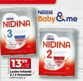 Dia Leche infantil 3/2 premium nidina 800 g oferta