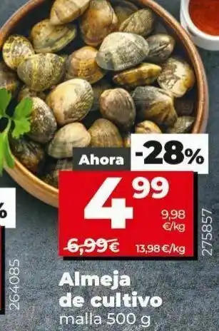 Dia Almejas de cultivo malla 500 g oferta