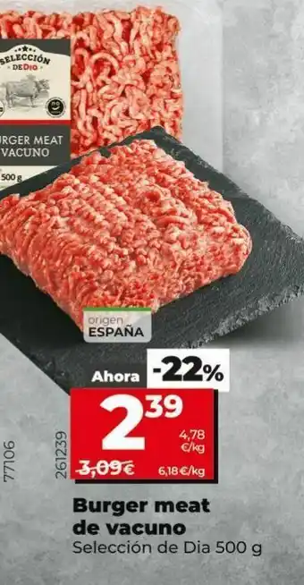 Dia Burger meat de vacuno dia 500 g oferta