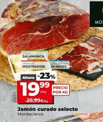 Dia Jamón curado selecto montecierzo oferta