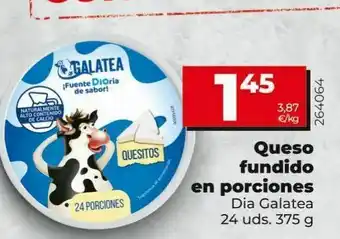 Dia Queso fundido en porciones dia galatea 24 uds, 375 g oferta