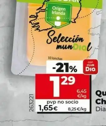 Dia Queso cheddar irlandés dia selección mundial 200 g oferta