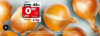 La Plaza de DIA Cebollas malla 2 kg oferta