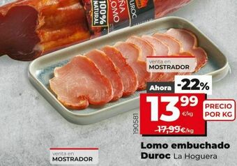 La Plaza de DIA Lomo embuchado duroc la hoguera oferta