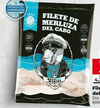 La Plaza de DIA Filetes de merluza del cabo sin piel 600 g dia oferta