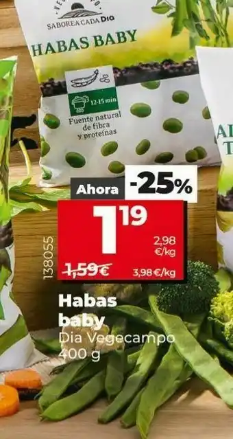 Font Vella Habas baby dia vegecampo 400 g oferta