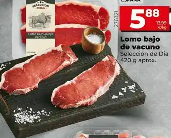 La Plaza de DIA Lomo bajo de vacuno dia 420 g aprox oferta