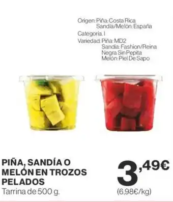 Supercor PIÑA, SANDÍA O MELÓN EN TROZOS PELADOS oferta