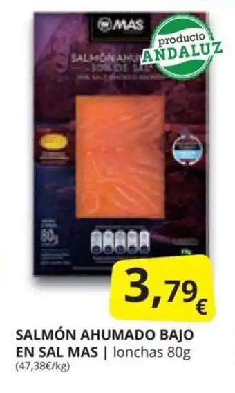 Supermercados MAS SALMÓN AHUMADO BAJO EN SAL MAS oferta