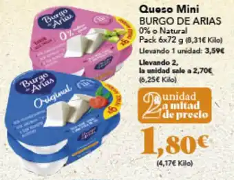 Gadis Queso Mini BURGO DE ARIAS oferta