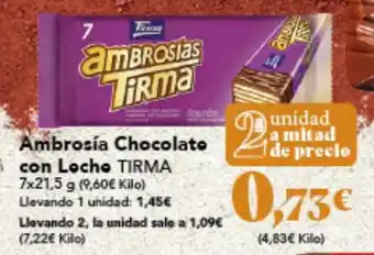 Gadis Ambrosia Chocolate con Leche TIRMA oferta