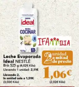 Gadis Leche Evaporada Ideal NESTLÉ oferta