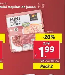 Lidl Realvalle Mini taquitos de jamón oferta