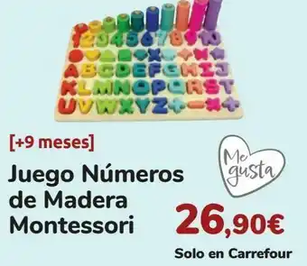 Carrefour Juego números de madera montessori oferta