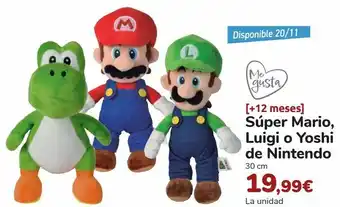 Carrefour Súper mario, luigi o yoshi de nintendo oferta