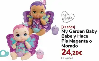 Carrefour My garden baby bebe y hace pis magenta o morado oferta