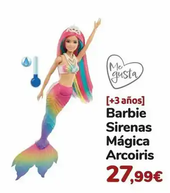Carrefour Barbie sirenas mágicas arcoiris oferta