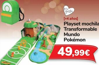 Carrefour Playset mochila transformable mundo pokémon oferta