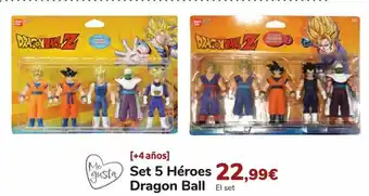 Carrefour Set 5 héroes dragon ball oferta