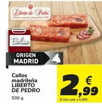 Carrefour Callos madrileña liberto de pedro oferta
