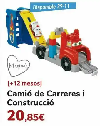 Disney Camión de carreras y construcción oferta