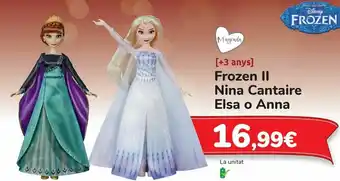 Disney Frozen ii muñeca cantarina elsa o anna oferta