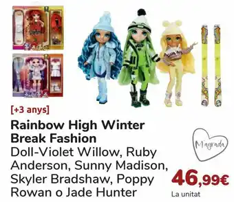 Disney Rainbow high winter break fashion oferta