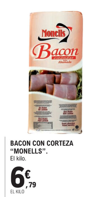 E.Leclerc Monells Bacon con corteza oferta