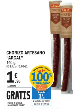 E.Leclerc Argal Chorizo Artesano 140g oferta