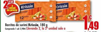 Unide Supermercados Barritas de surimi krissia, 180 g oferta