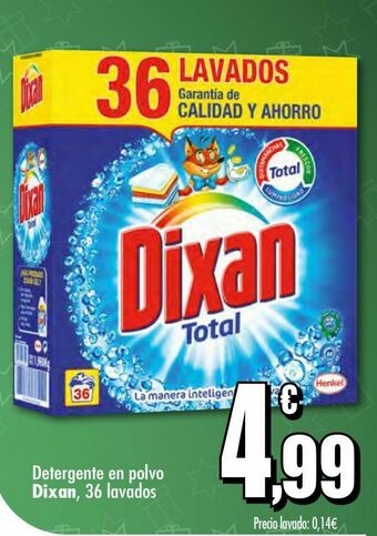 Unide Supermercados Detergente en polvo dixan, 36 lavados oferta