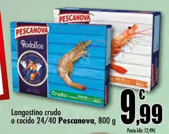 Unide Supermercados Langostino crudo o cocido 24/40 pescanova, 800 g oferta